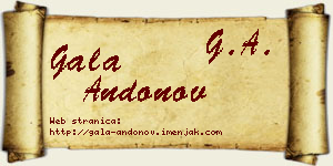 Gala Andonov vizit kartica